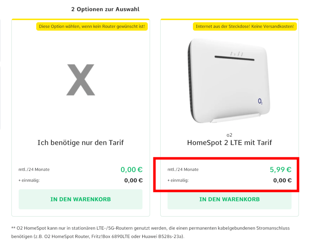 o2 Homespot 2 Router bei Curved